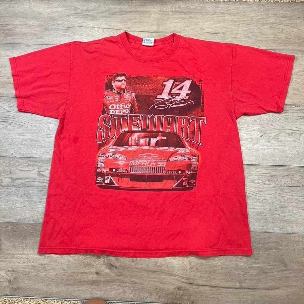 Vintage chase authentic nascar Tony Stewart graphic racing tee shirt